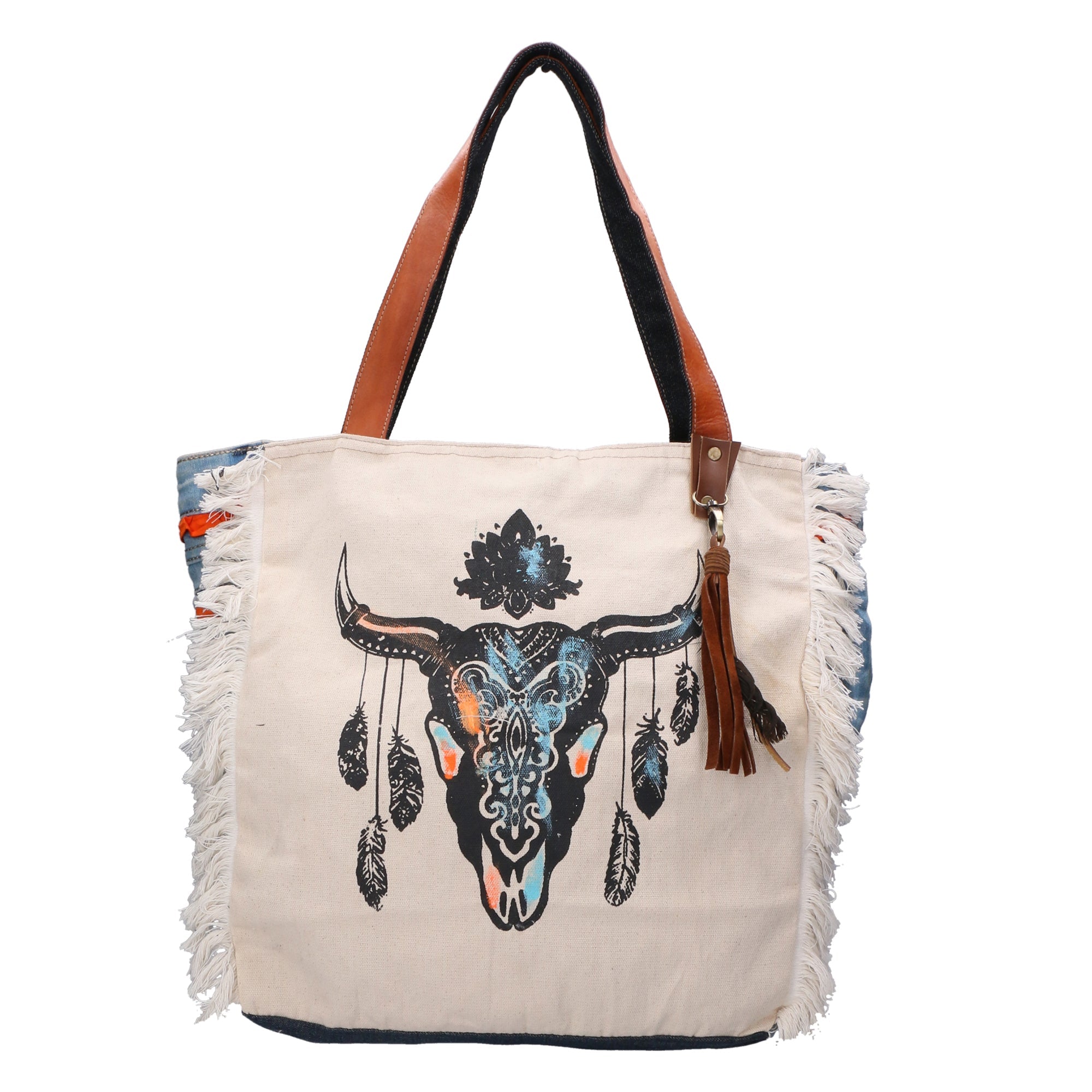 Ivonne Borsa a spalla da donna Cotone artigianale 88102-JEANS 012 Chiara Ferretti