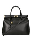 Federica Borsa a mano da donna Vera pelle 9106-NERO BLACK Chiara Ferretti