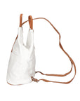Erika Zaino da donna in vera pelle Casual 80072-BIANCO-CUOIO Chiara Ferretti