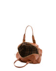 Borsa a bauletto unisex in vera pelle 100% cotone 4528-MIELE Alessia Firenze
