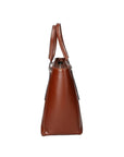 Fortunata Borsa a mano da donna Vera pelle 9119-MARRONE BROWN Chiara Ferretti