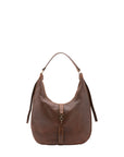 Borsa a spalla da donna 100% vera pelle 4607-TESTA DI MORO Alessia Firenze