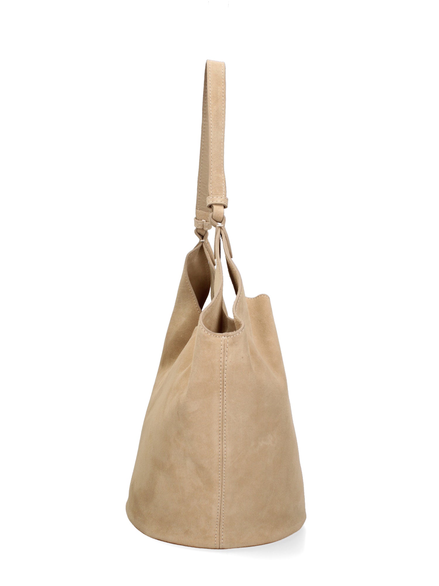 Lisboa Borsa a spalla da donna Pelle Scamosciata 7776-CAPPUCCINO Chiara Ferretti