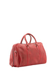 Borsa da viaggio unisex in vera pelle 100% cotone 4040-ROSSO Alessia Firenze