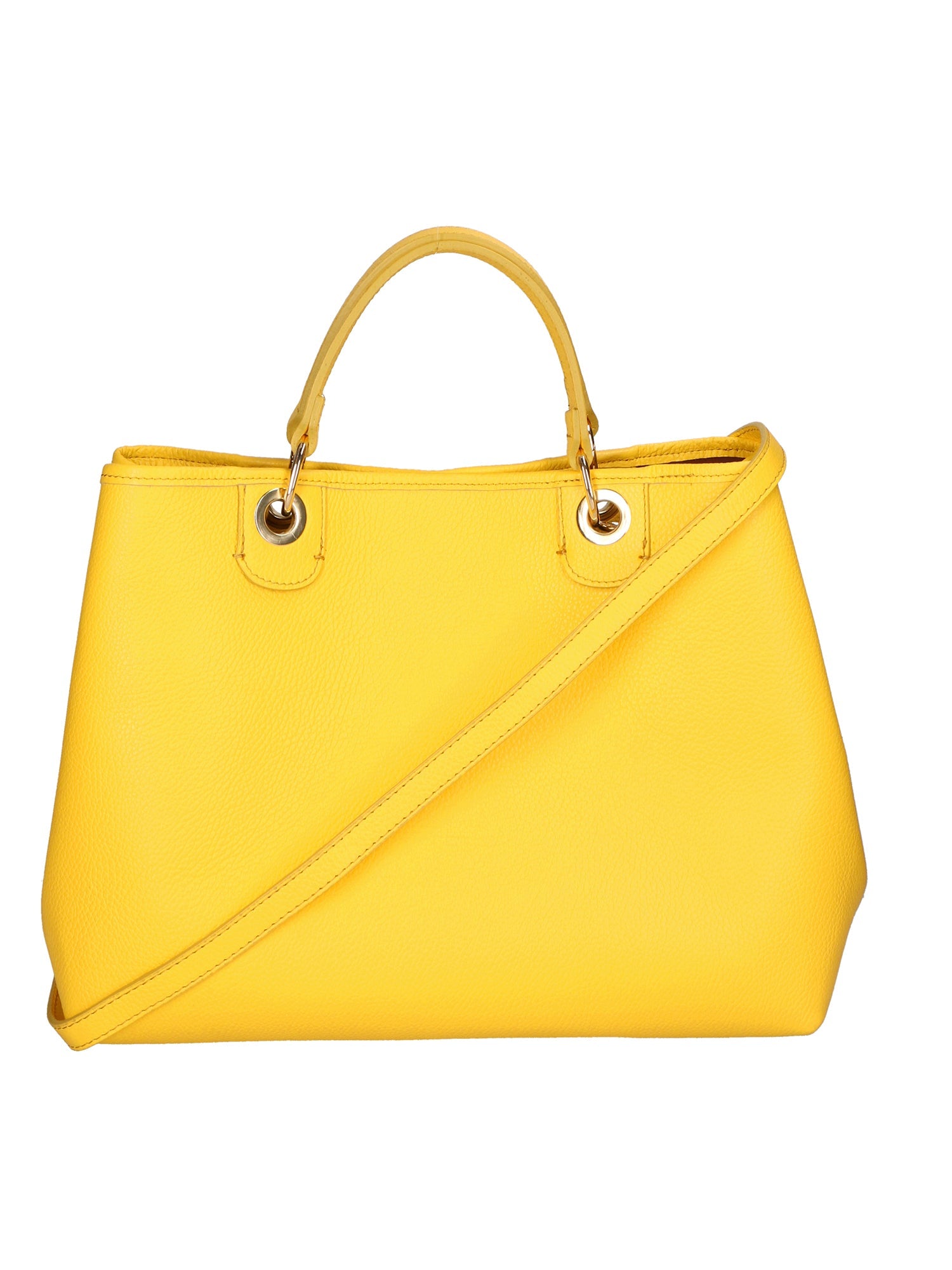 Azurite Borsa a mano da donna 100% pelle 06105-D64 GIALLO YELLOW Chiara Ferretti