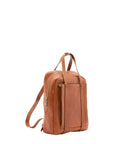 Zaino unisex in vera pelle Made in Italy 100% cotone 4592-MIELE Alessia Firenze