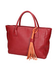 Rosalie Borsa a spalla da donna 100% pelle 06503-D10 ROSSO SCURO Chiara Ferretti