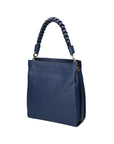 Vilma Borsa a mano da donna Vera Pelle 06874-D24 BLU JEANS Chiara Ferretti
