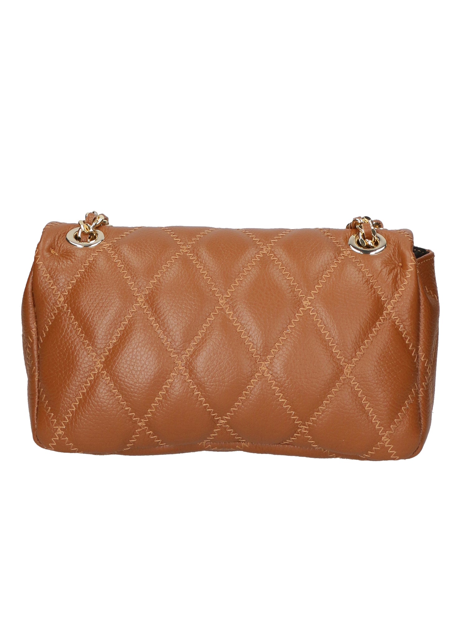 Ludovica Borsa a tracolla da donna Vera pelle 04228-D17 CUOIO SCURO DARK COGNAC Chiara Ferretti