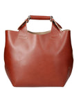 Ester Borsa a mano da donna 100% pelle 9007-MARRONE Chiara Ferretti