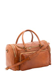 Borsa da viaggio unisex in vera pelle 100% cotone 4045-MIELE Alessia Firenze