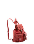 Zaino in vera pelle unisex Made in Italy 4030-ROSSO Alessia Firenze