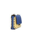 Vera pelle 8641-GIALLO+BLU Borsa a tracolla da donna Evanthe Pro Chiara Ferretti