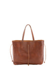 Borsa a mano unisex vera pelle Made in Italy 4611-MARRONE Alessia Firenze
