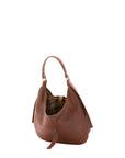 Borsa a spalla da donna 100% vera pelle 4607-MARRONE Alessia Firenze