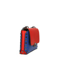 Vera pelle 8641-BLU+ROSSO Borsa a tracolla da donna Evanthe Pro Chiara Ferretti