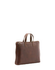 Borsa a mano unisex in vera pelle 100% cotone 4453-TESTA DI MORO Alessia Firenze