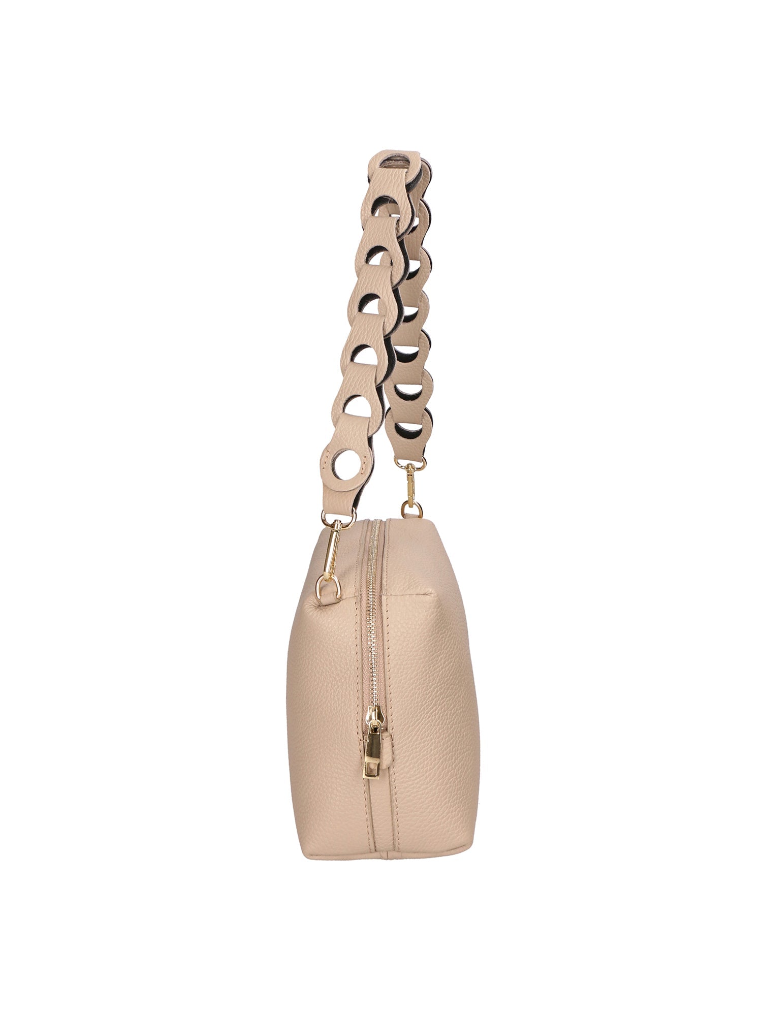 Livia Borsa a spalla da donna Vera pelle 06443-CAPPUCCINO Chiara Ferretti