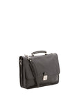 Borsa a mano unisex in vera pelle Made in Italy 4017-NERO Alessia Firenze