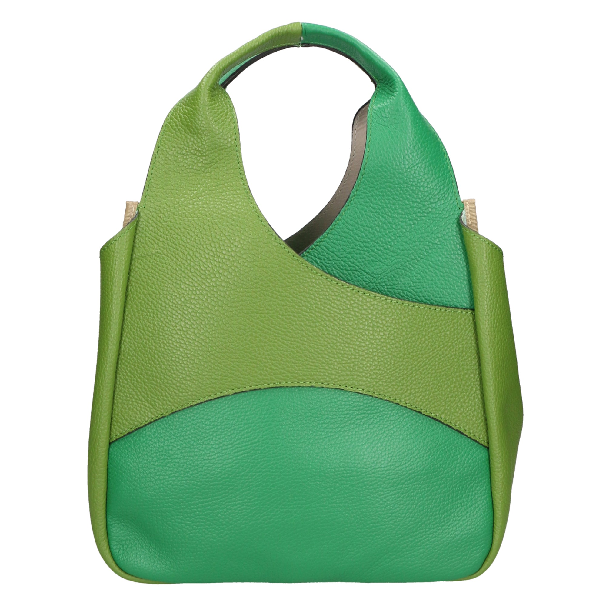 Iside Borsa a mano da donna 100% pelle 05793-D47 VERDE MELA + D507 ALOE Chiara Ferretti