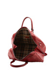Borsa da viaggio unisex in vera pelle 100% cotone 4040-ROSSO Alessia Firenze