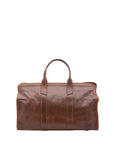 Borsa da viaggio unisex in vera pelle 100% cotone 4091-TESTA DI MORO Alessia Firenze