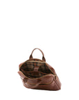 Borsa a mano unisex in vera pelle Made in Italy 4317-MARRONE Alessia Firenze