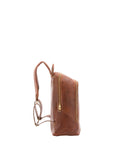 Zaino unisex in vera pelle 100% cotone 4428-MARRONE Alessia Firenze
