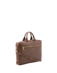 Borsa a mano unisex in vera pelle Made in Italy 4317-TESTA DI MORO Alessia Firenze