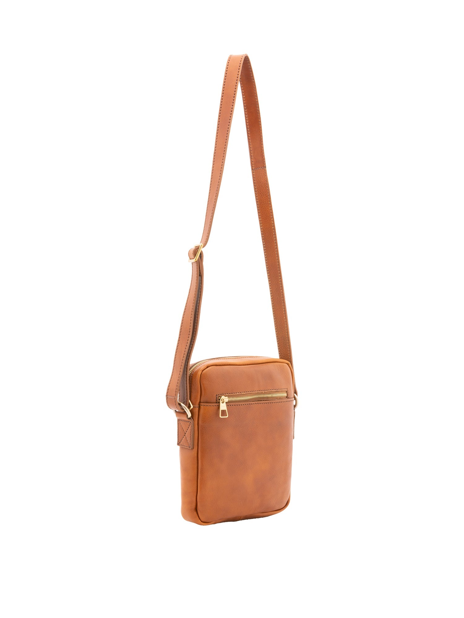 Borsa a tracolla uomo vera pelle Made in Italy 4313-MIELE Alessia Firenze
