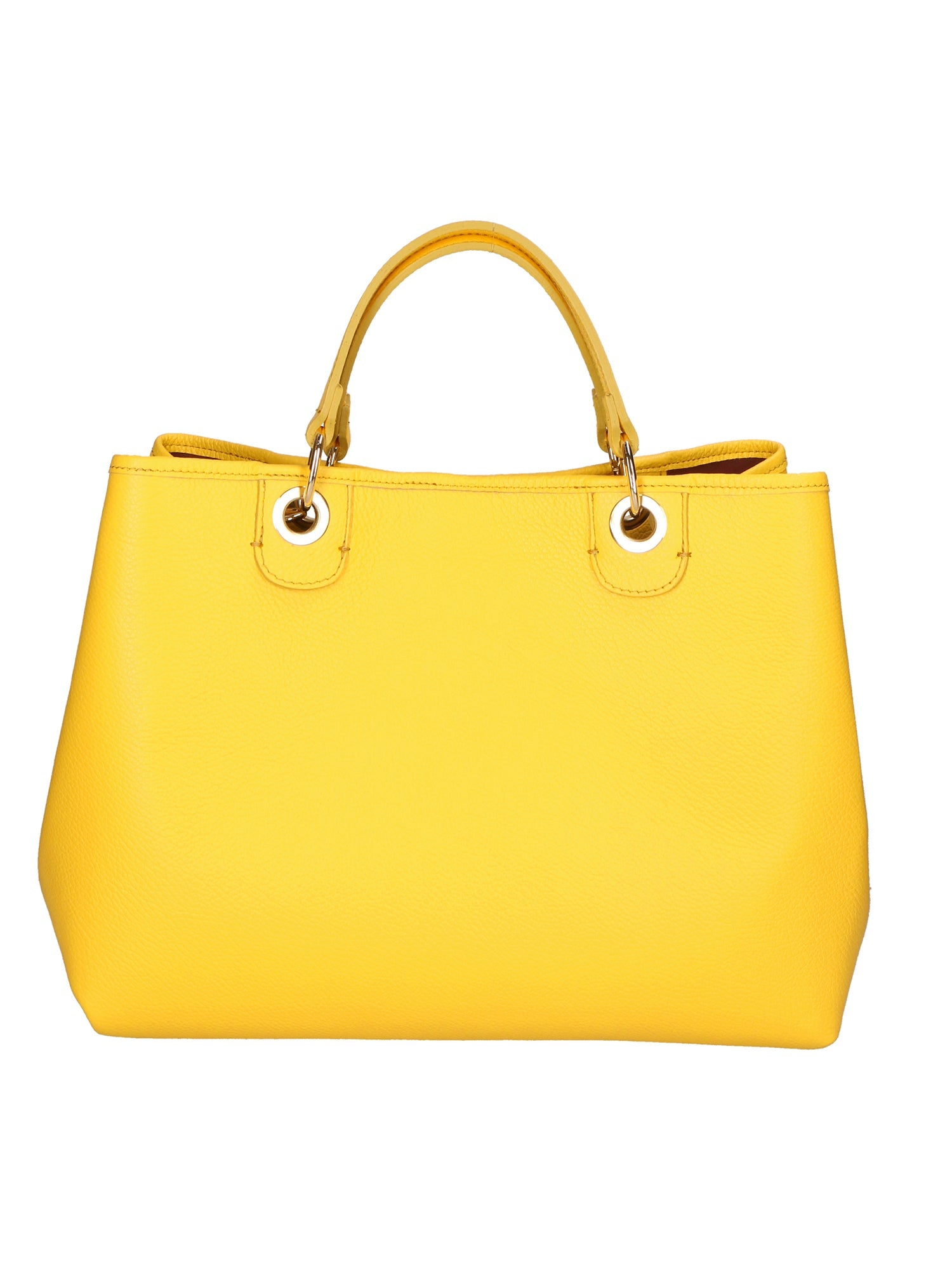 Azurite Borsa a mano da donna 100% pelle 06105-D64 GIALLO YELLOW Chiara Ferretti