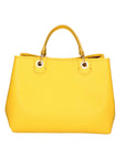 Azurite Borsa a mano da donna 100% pelle 06105-D64 GIALLO YELLOW Chiara Ferretti