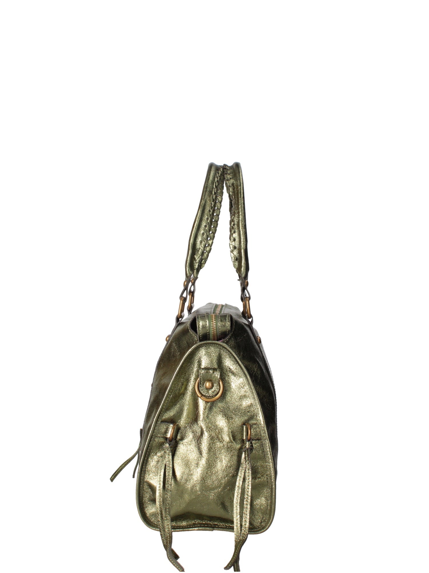 Novara Borsa a spalla da donna Vera pelle 06090 LM-L007 VERDE Chiara Ferretti