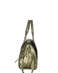 Novara Borsa a spalla da donna Vera pelle 06090 LM-L007 VERDE Chiara Ferretti