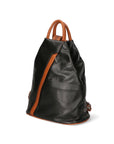 Erika Zaino da donna in vera pelle Casual 80072-NERO-CUOIO Chiara Ferretti