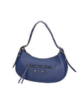 Loredana Damen-Schultertasche aus echtem Leder, hergestellt in Italien, 15 x 30 x 8 cm