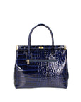 Delfina Borsa a mano da donna Vera pelle 7742-C26 BLU SCURO Chiara Ferretti