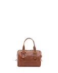Borsa a bauletto unisex in vera pelle 100% cotone 4528-MARRONE Alessia Firenze