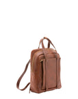 Zaino unisex in vera pelle Made in Italy 100% cotone 4592-MARRONE Alessia Firenze