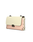 Vera pelle 8641-ROSA+BEIGE Borsa a tracolla da donna Evanthe Pro Chiara Ferretti