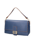 Walda Borsa a spalla da donna Vera pelle 06868-D24 BLU Chiara Ferretti