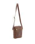 Borsa a tracolla uomo vera pelle Made in Italy 4313-TESTA DI MORO Alessia Firenze