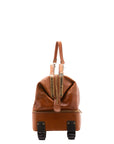 Borsa da viaggio unisex in vera pelle Made in Italy 4084-MIELE Alessia Firenze