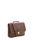 Borsa a mano unisex in vera pelle Made in Italy 4017-TESTA DI MORO Alessia Firenze