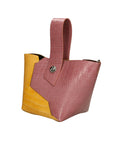 Ombretta Borsa a mano da donna Vera pelle 00643-C73+C36 MALVA+SENAPE MUSTARD Chiara Ferretti