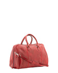 Borsa da viaggio unisex in vera pelle 100% cotone 4040-ROSSO Alessia Firenze