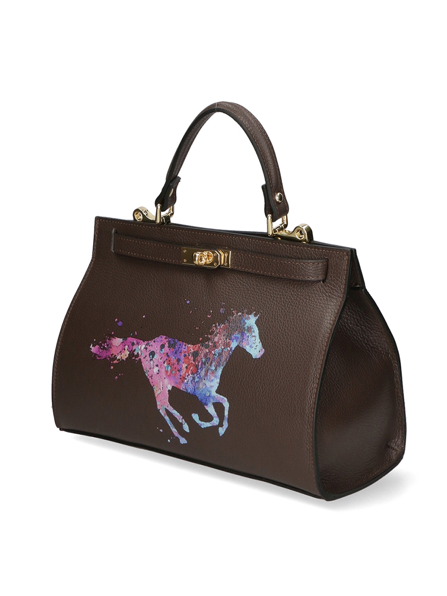 Nina Borsa a mano da donna 100% pelle 04263-D23 T.MORO DARK BROWN Chiara Ferretti
