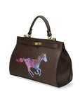 Nina Borsa a mano da donna 100% pelle 04263-D23 T.MORO DARK BROWN Chiara Ferretti