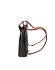 Fabiola Borsa a spalla da donna 100% pelle 9039-NERO MARRONE Chiara Ferretti