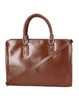 Fabrizia Borsa a mano da donna Vera pelle 9047-MARRONE BROWN Chiara Ferretti